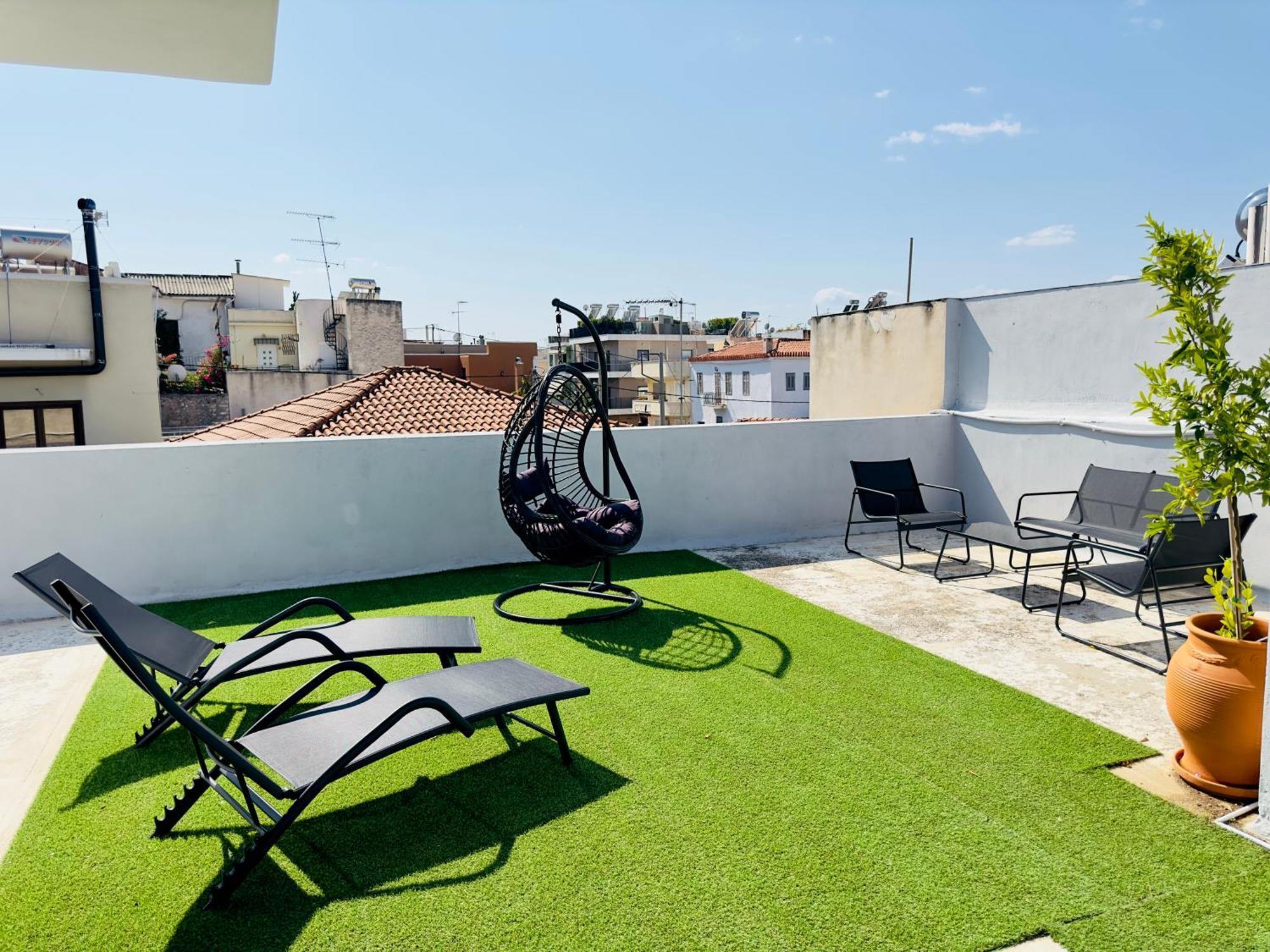 Yuna Penthouse, 100Sqm Private Rooftop Terrasse, Acropolis By Foot 雅典 外观 照片
